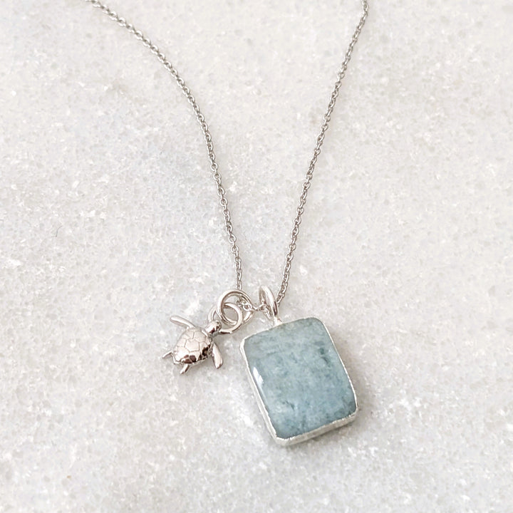 The Duo Aquamarine Necklace