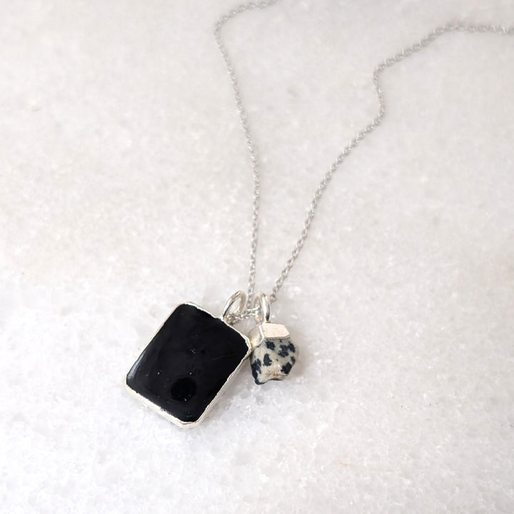 The Duo Black Onyx Necklace