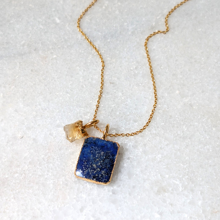 The Duo Lapis Lazuli Necklace