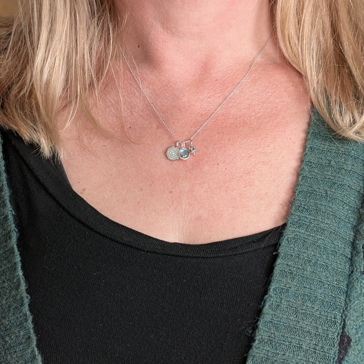 The Lunar Labradorite Trio Necklace