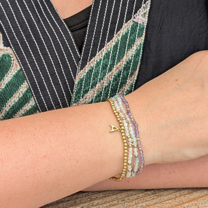 Gold Bead Bracelet - 3mm Smooth