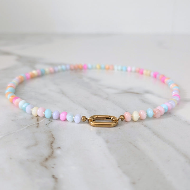 candy coloured shell bead necklace 