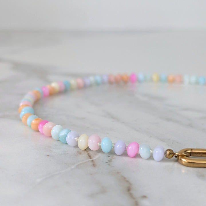 candy coloured shell bead necklace 