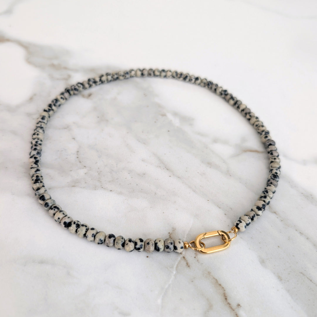 The Nausicaa Dalmatian Jasper Gemstone Necklace