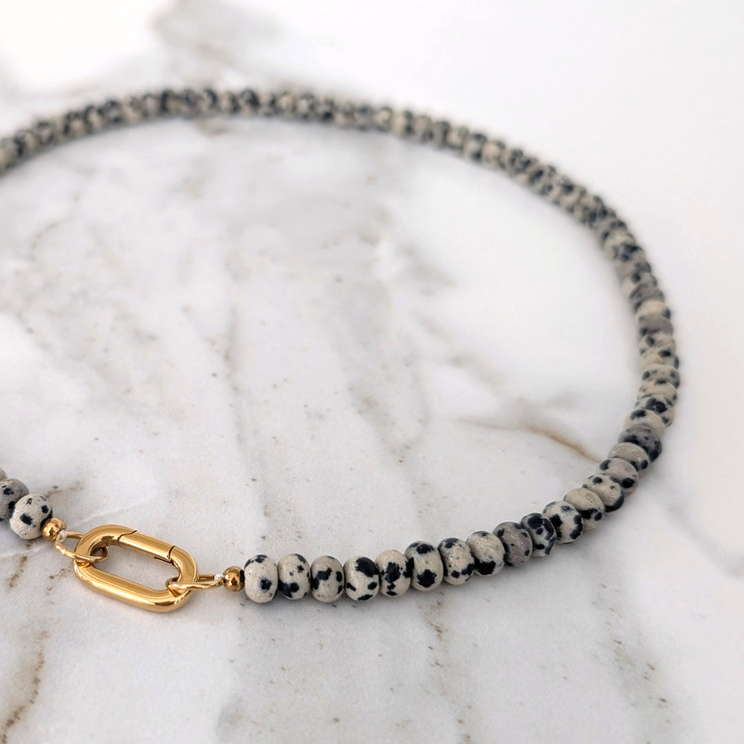 The Nausicaa Dalmatian Jasper Gemstone Necklace