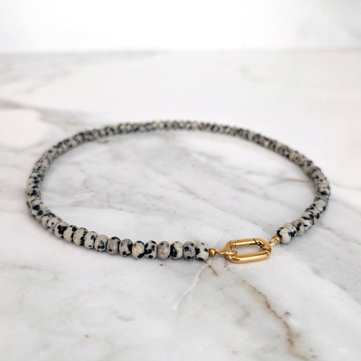The Nausicaa Dalmatian Jasper Gemstone Necklace