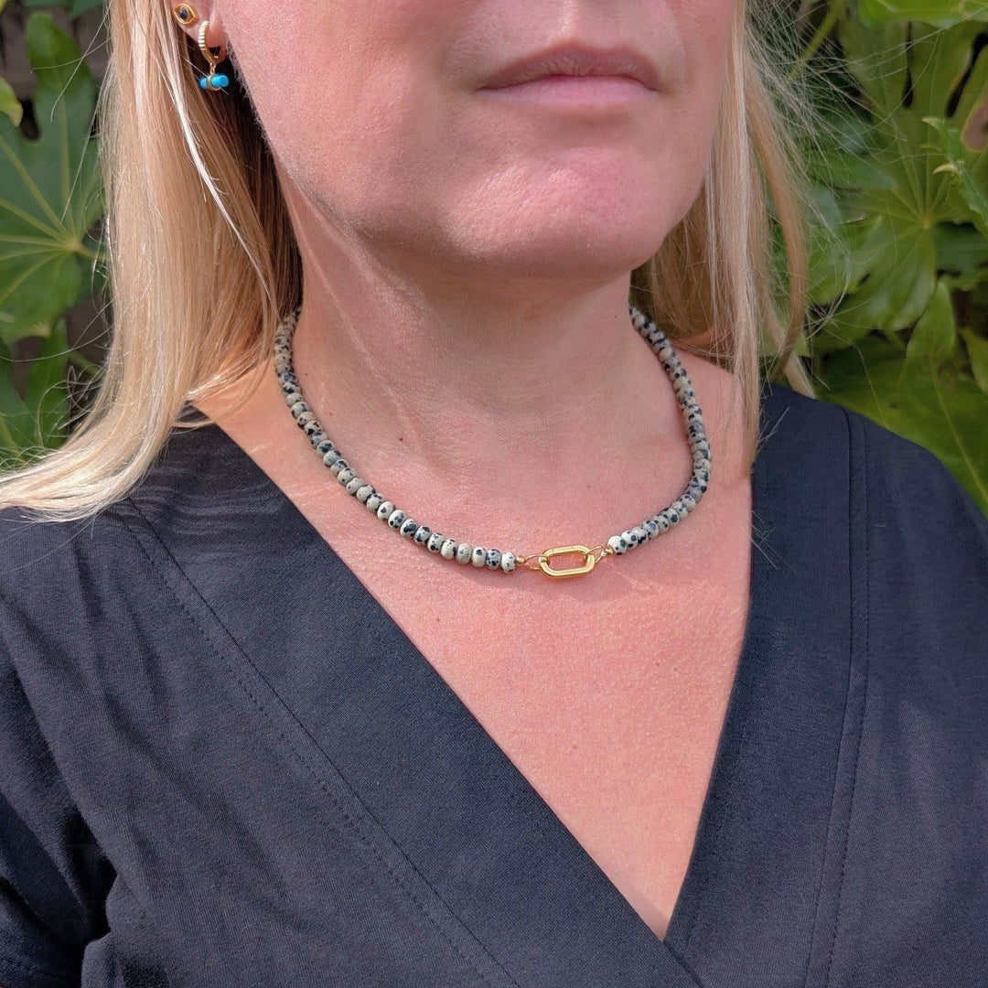 The Nausicaa Dalmatian Jasper Gemstone Necklace