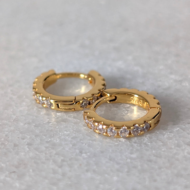 Starlight Eternity Huggie Earrings