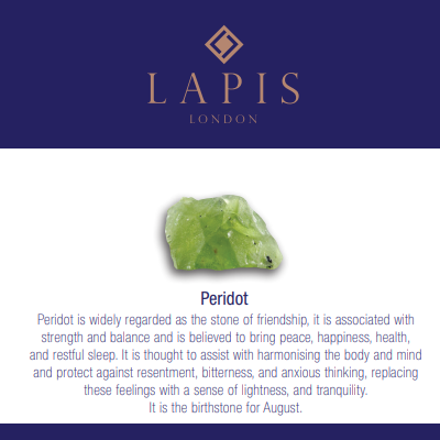 Peridot August Birthstone Earrings, Happiness & Health