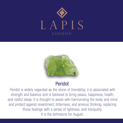 Peridot August Birthstone Necklace, Happiness & Health