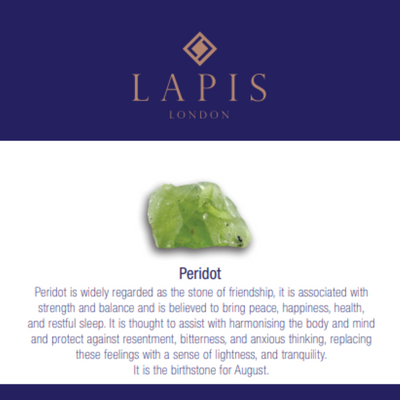 Peridot Children's Gemstone Bracelet, August/Friendship, Happiness & Health