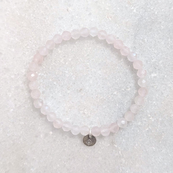 rose quartz children's gemstone bracelet 