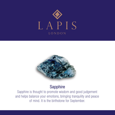 The Circle Sapphire September Birthstone Earrings | Wisdom & Tranquility