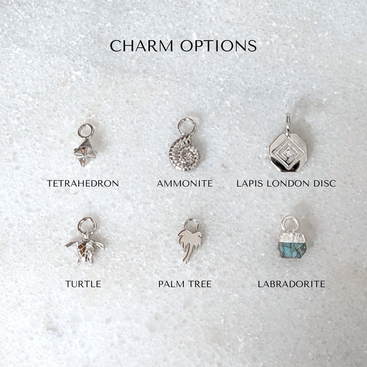 sterling silver necklace charm options 