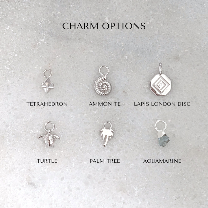 sterling silver necklace charm options