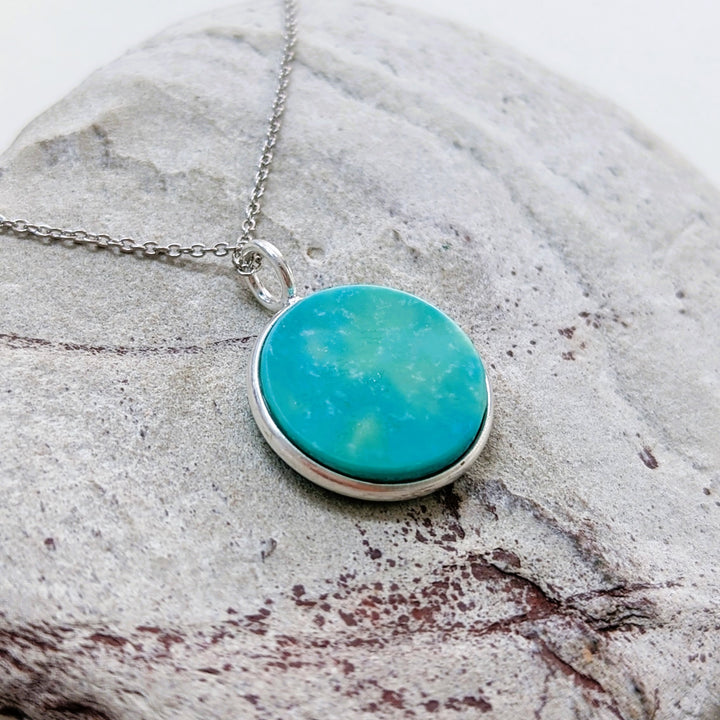 sterling silver turquoise December birthstone necklace