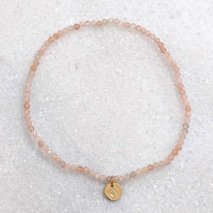 skinny sunstone gemstone bracelet 