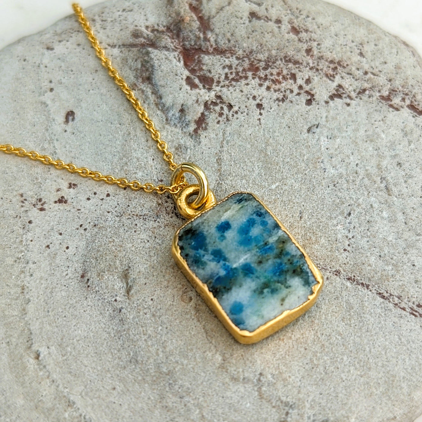 K2 Jasper gold plated pendant necklace