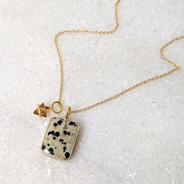 The Duo Dalmatian Jasper Necklace