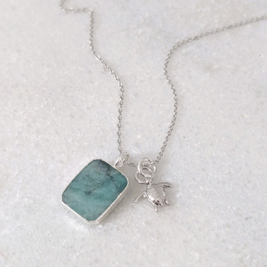 The Duo Emerald Necklace