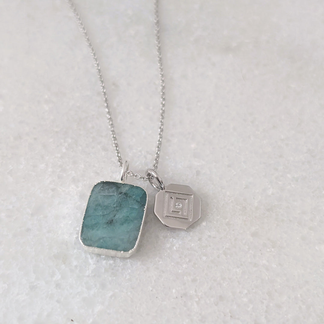 The Duo Emerald Necklace