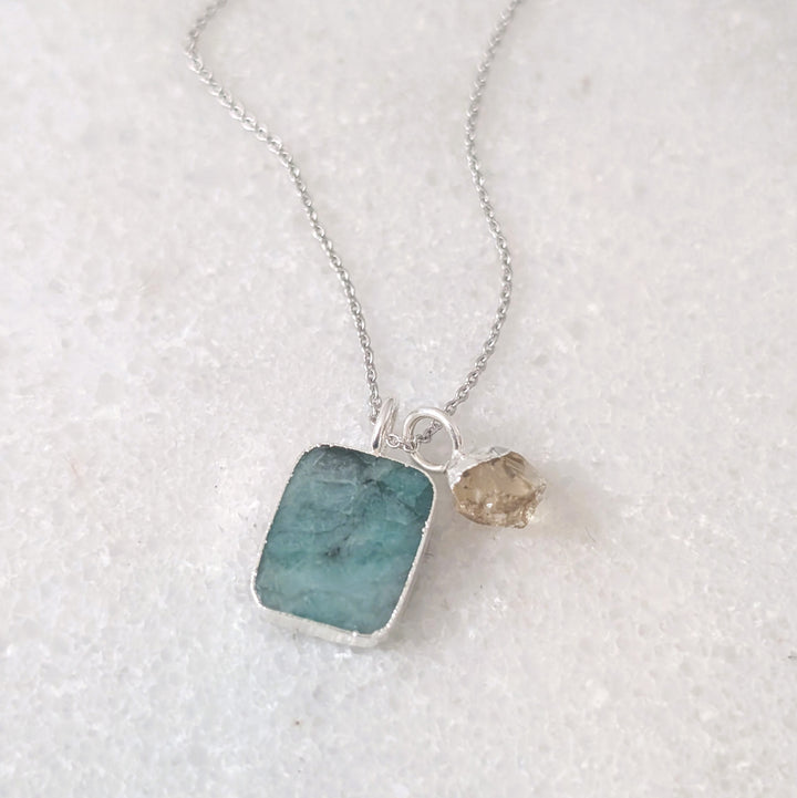 The Duo Emerald Necklace