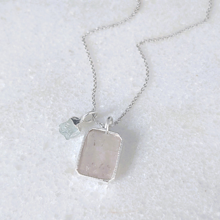 The Duo Rose Quartz Necklace