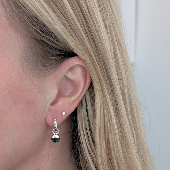 The Orb Emerald May Birthstone Earrings