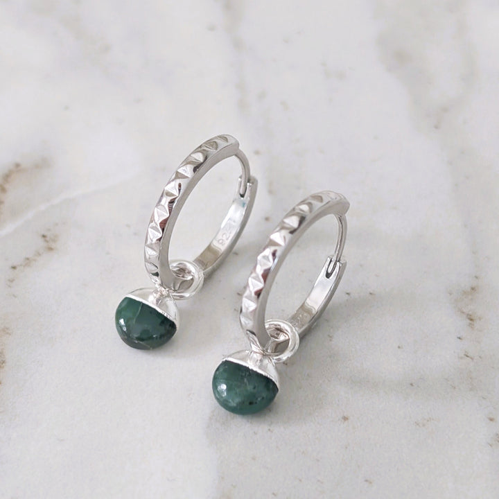 The Orb Emerald May Birthstone Earrings