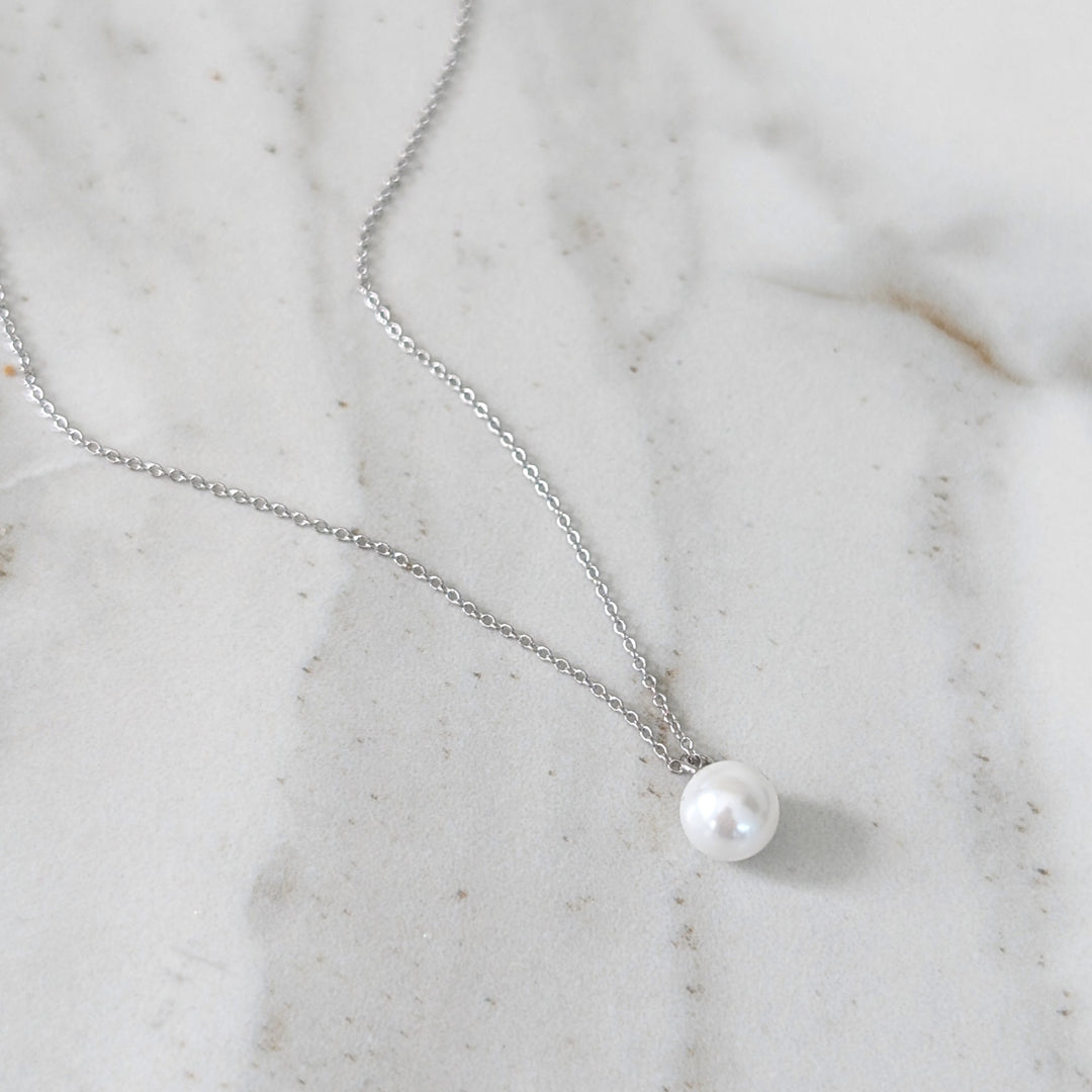 sterling silver pearl necklace 