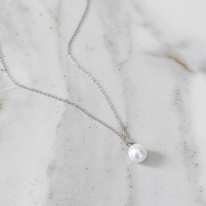 sterling silver pearl necklace 
