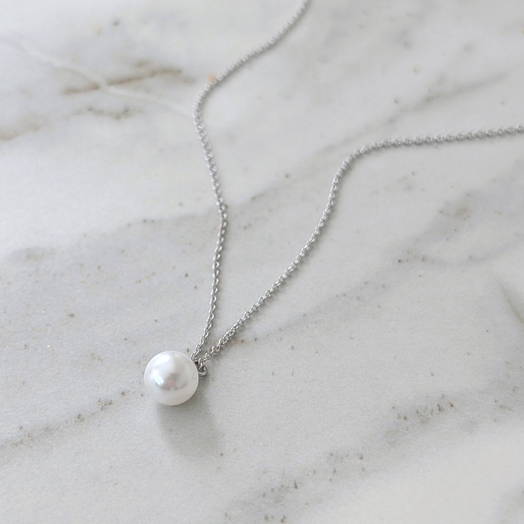 sterling silver pearl necklace 