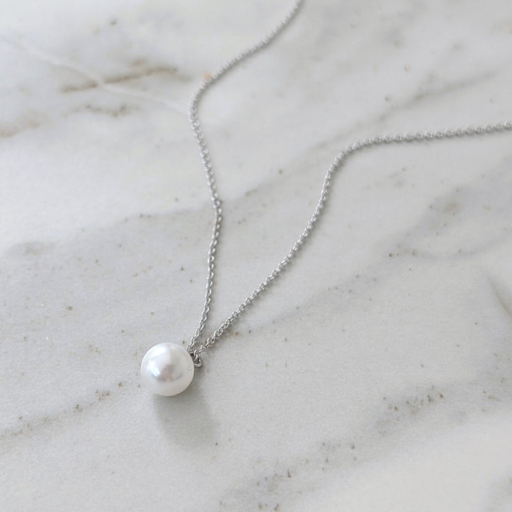 sterling silver pearl necklace 