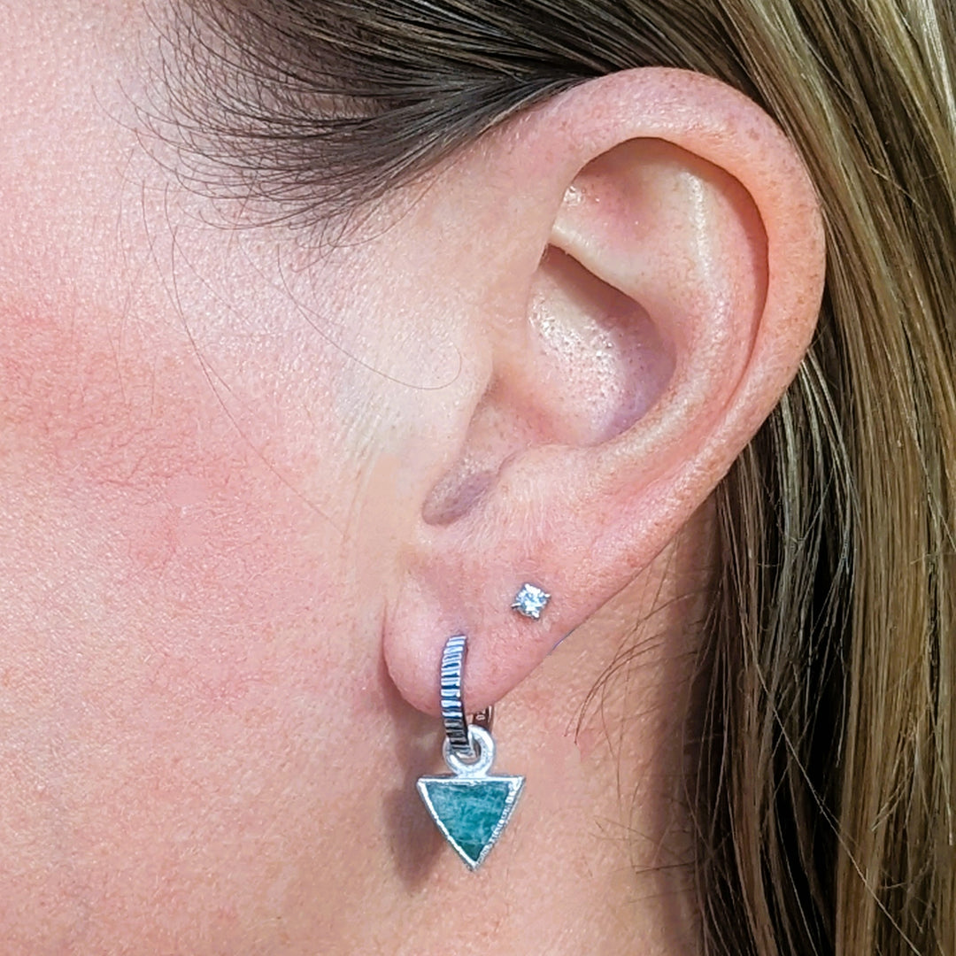 The Triangle Interchangeable Gemstone Earring Charms