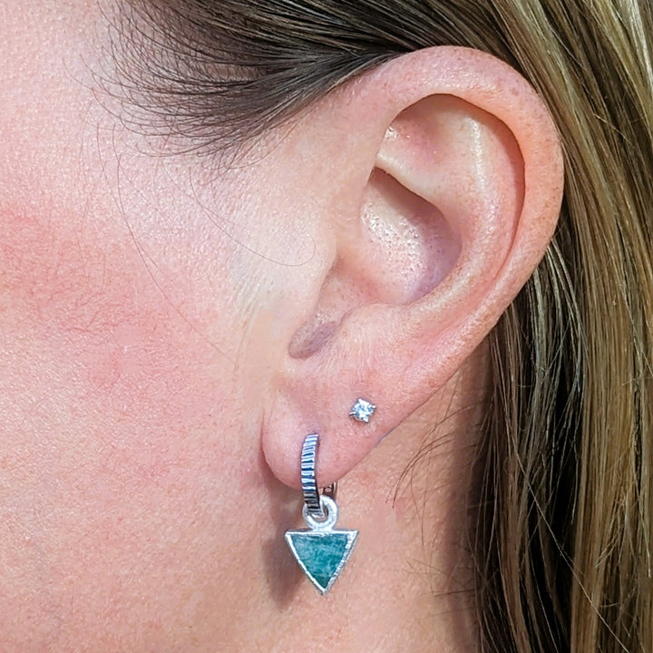 The Triangle Interchangeable Gemstone Earring Charms