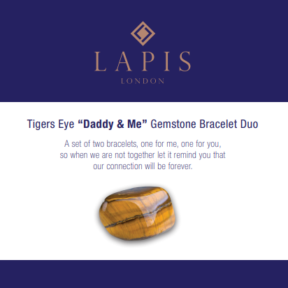 Tiger's Eye "Daddy and Me" gemstone bracelet set