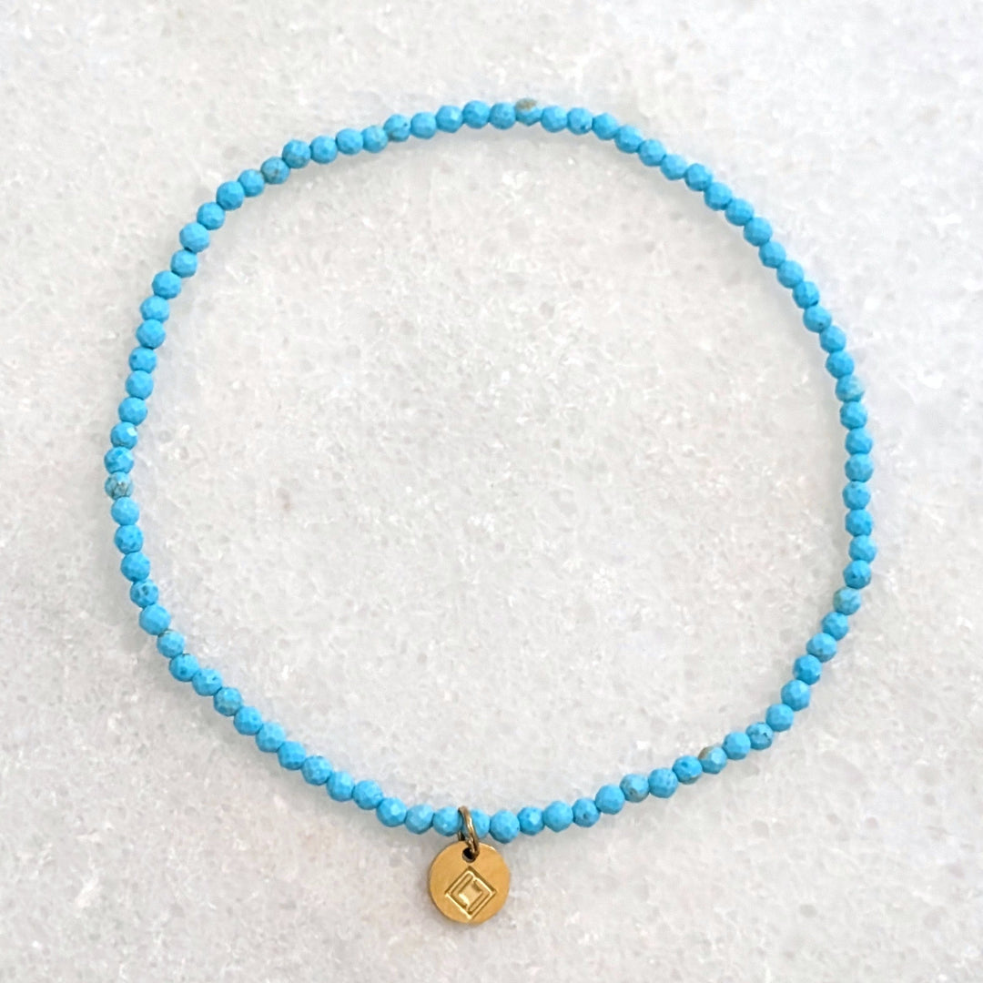 skinny turquoise gemstone bracelet 