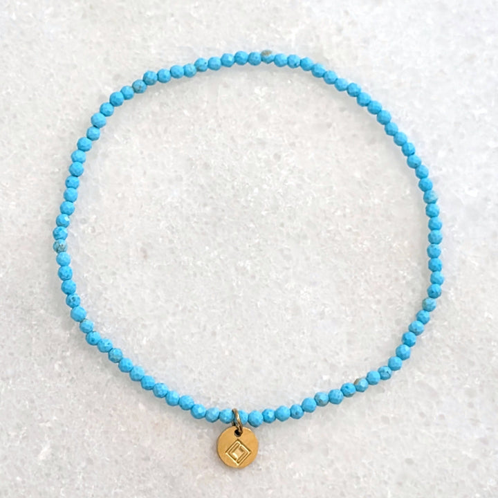 skinny turquoise gemstone bracelet 