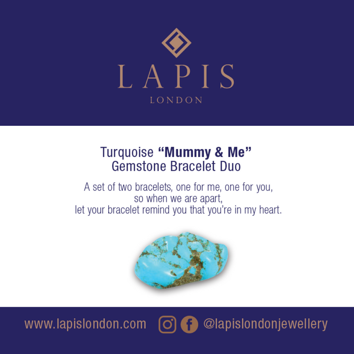 Turquoise "Mummy & Me" Gemstone Bracelet Set