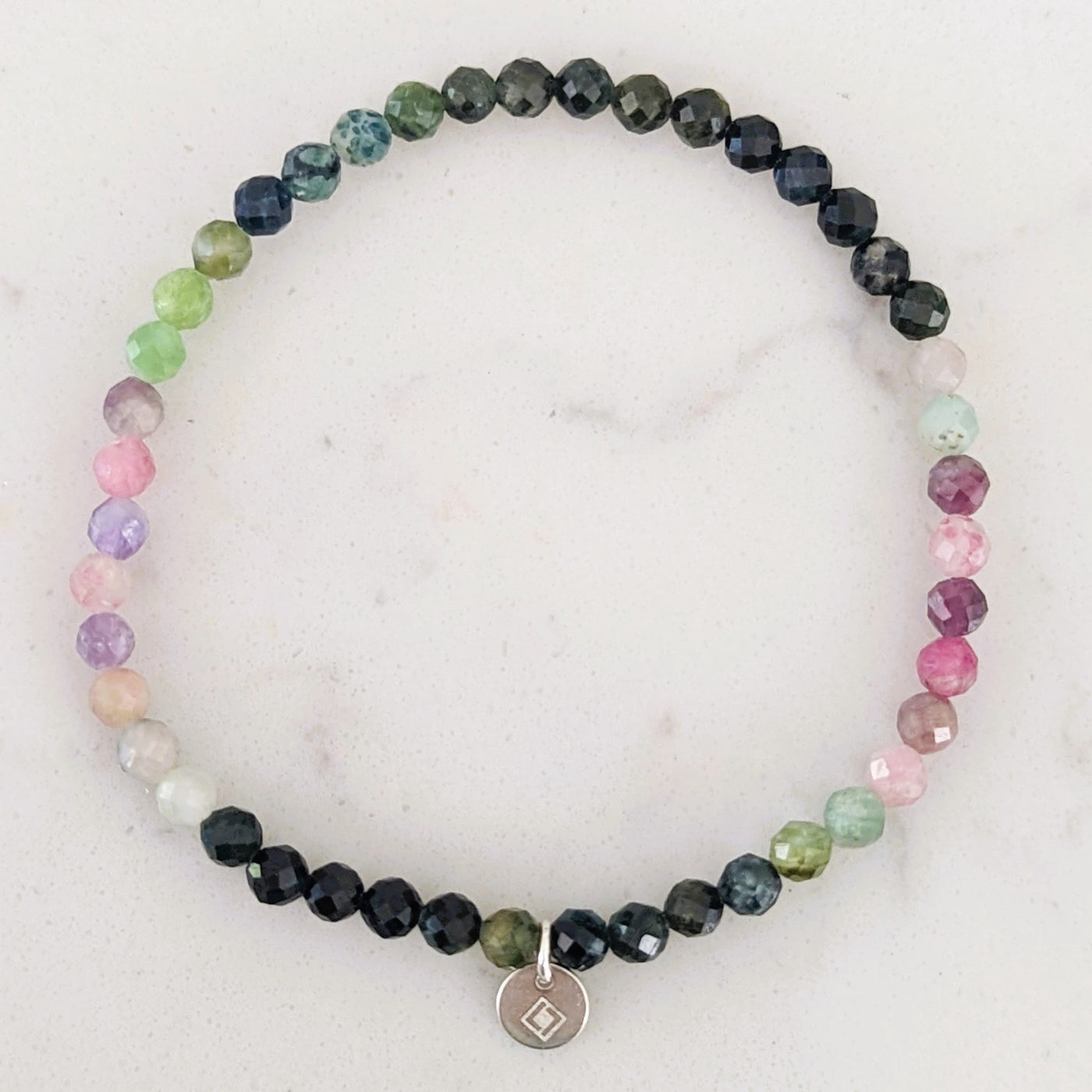 watermelon tourmaline gemstone bracelet 