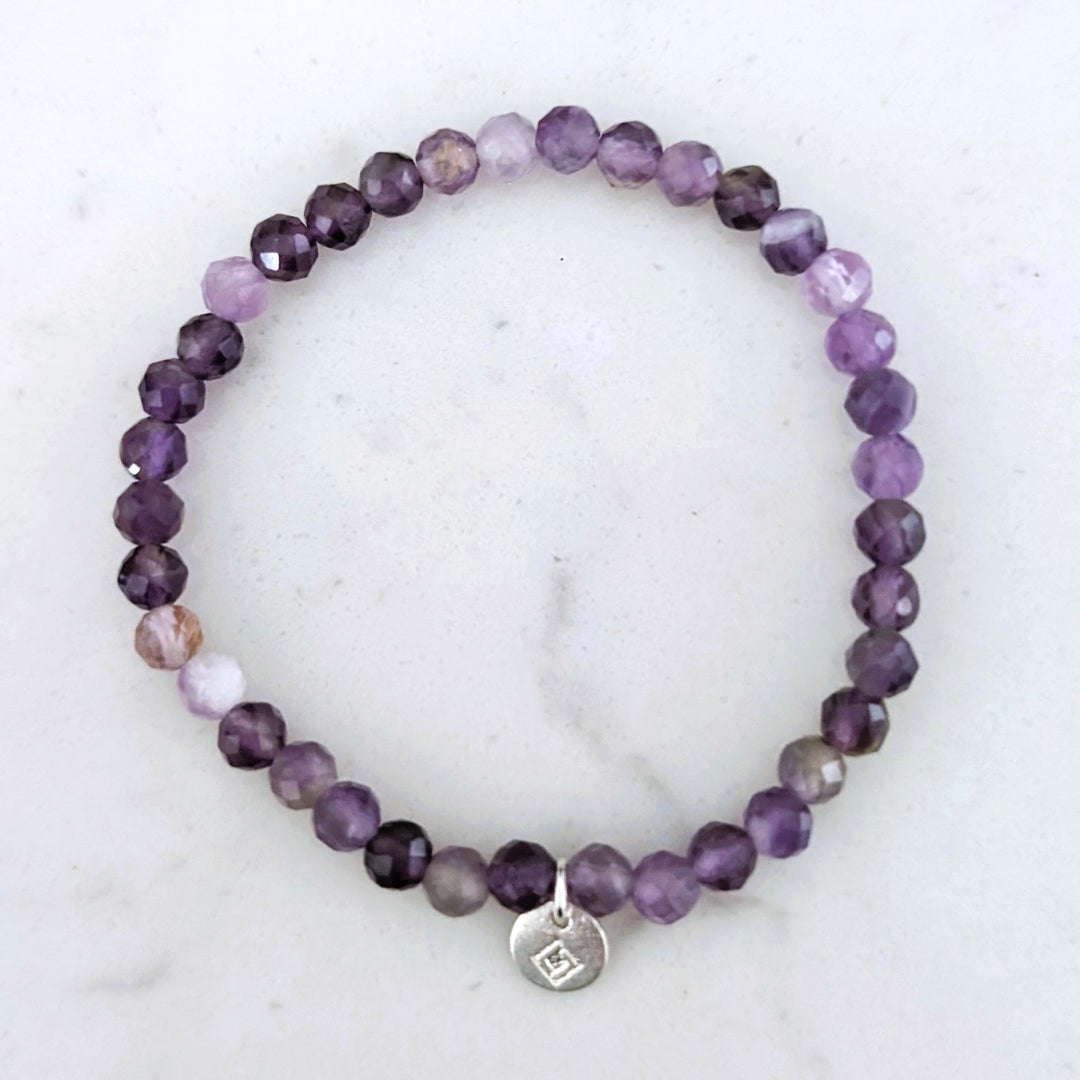 children's amethyst February birthstone gemstone bracelet
