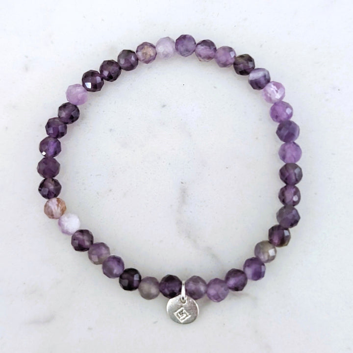 children's amethyst February birthstone gemstone bracelet