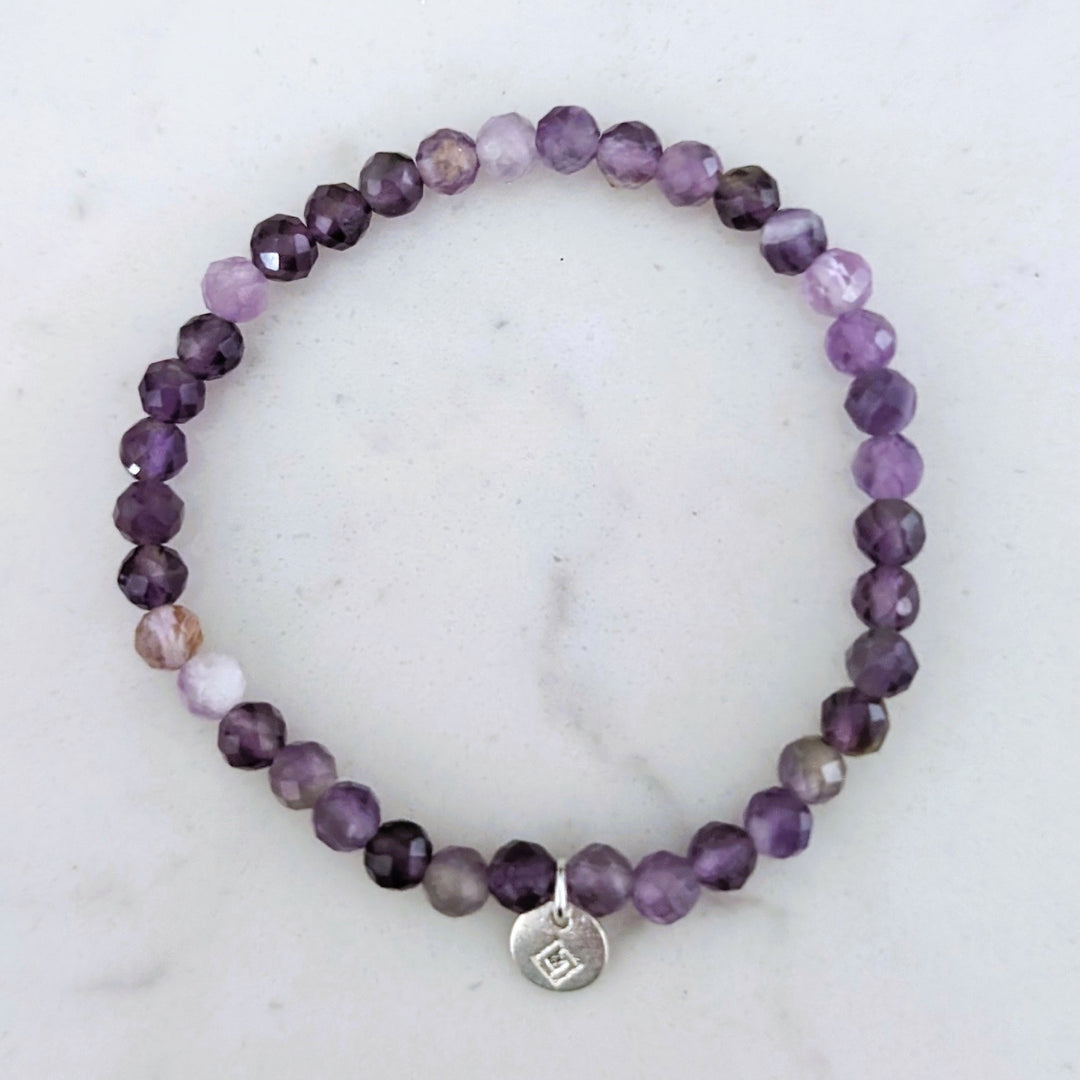 children's amethyst February birthstone gemstone bracelet
