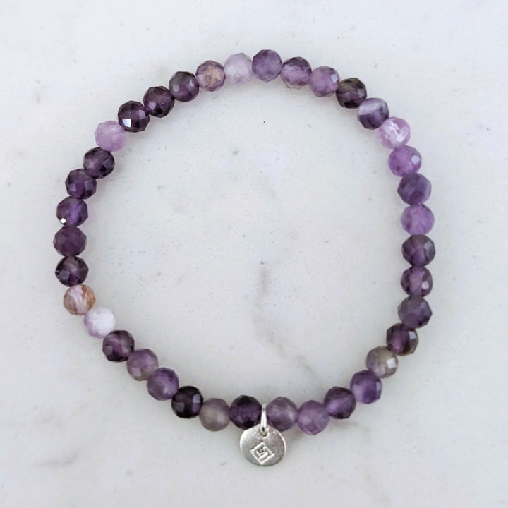 children's amethyst February birthstone gemstone bracelet