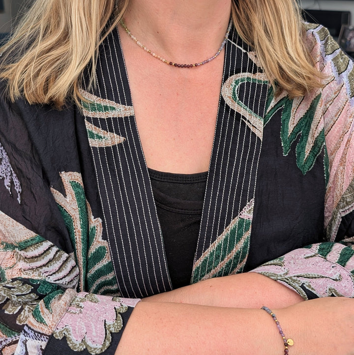 chakra energy balance gemstone necklace