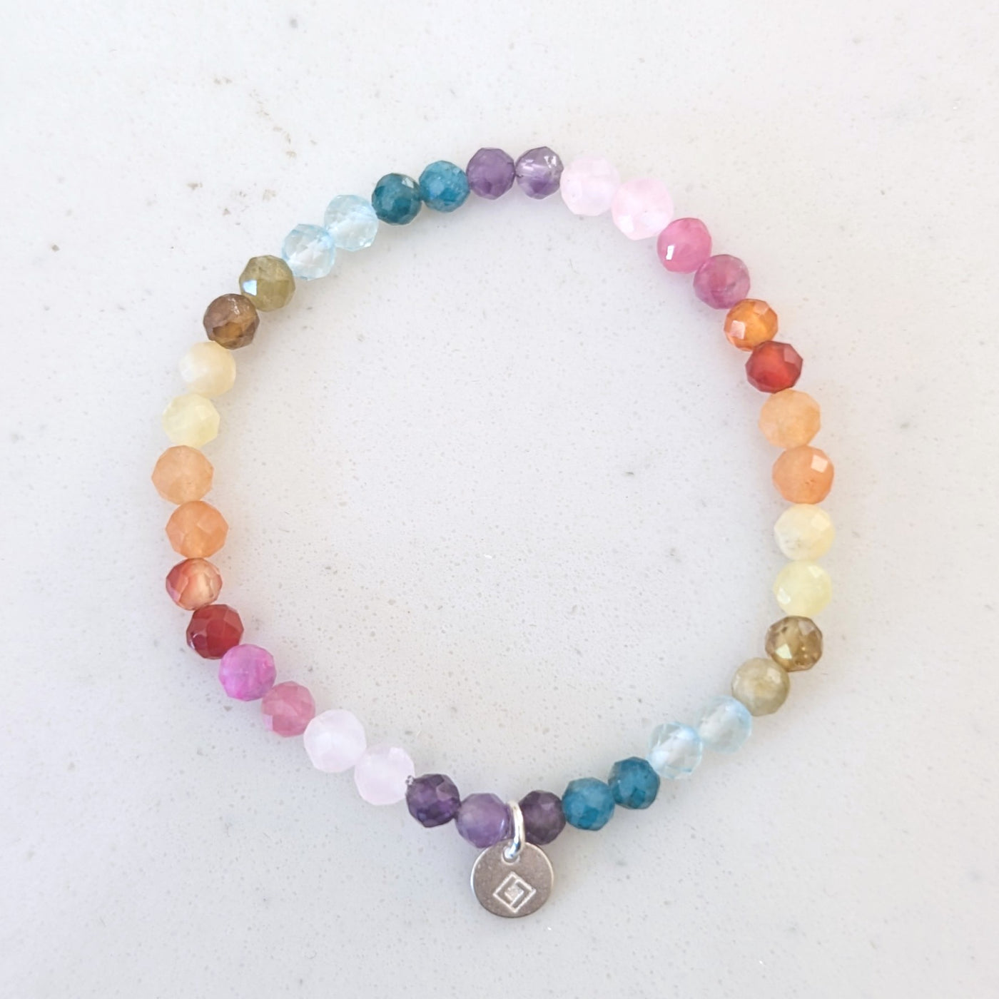 children's rainbow gemstone bracelet 