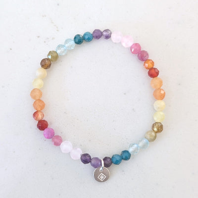 children's rainbow gemstone bracelet 