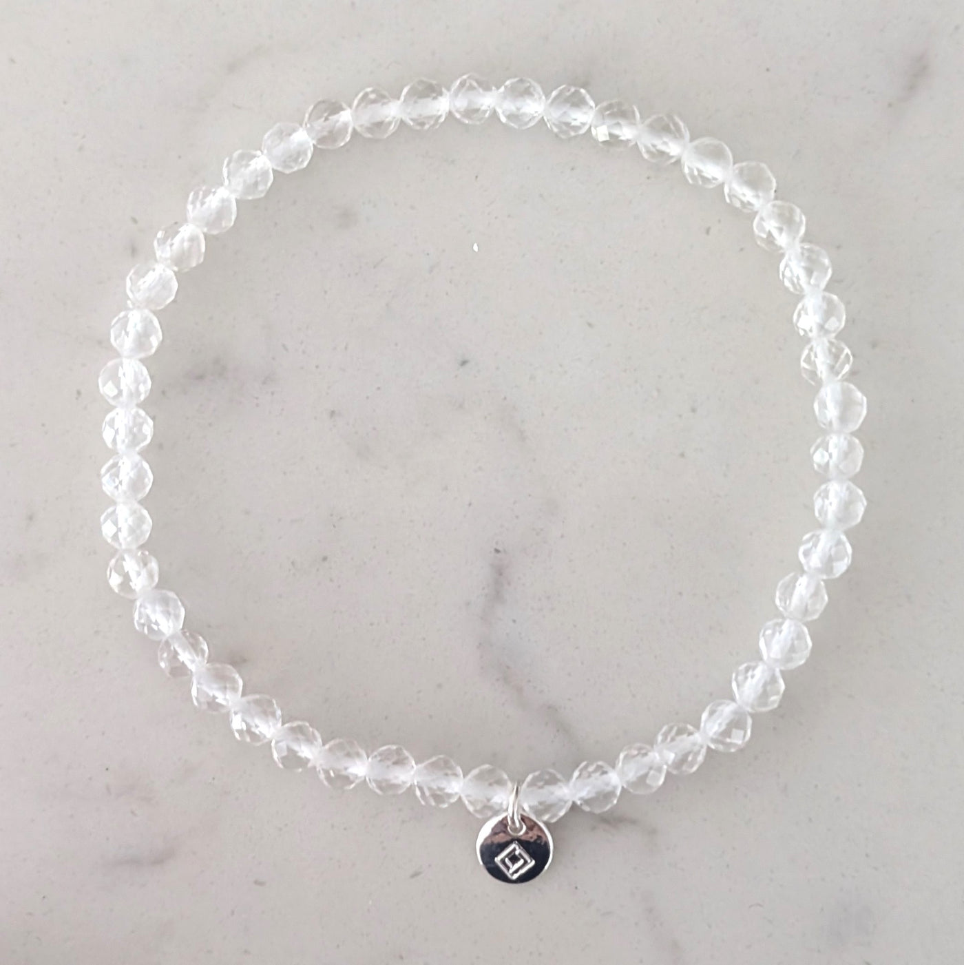 clear quartz gemstone bracelet