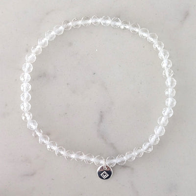 clear quartz gemstone bracelet