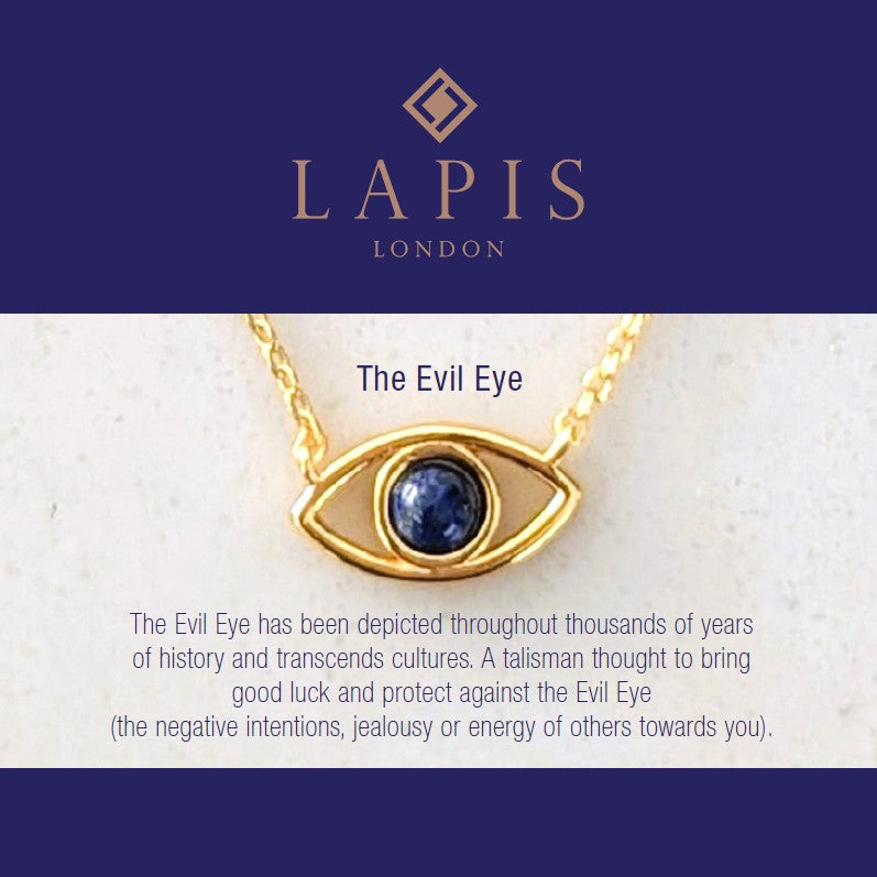Evil Eye Necklace - Lapis Lazuli & 18ct Gold Vermeil
